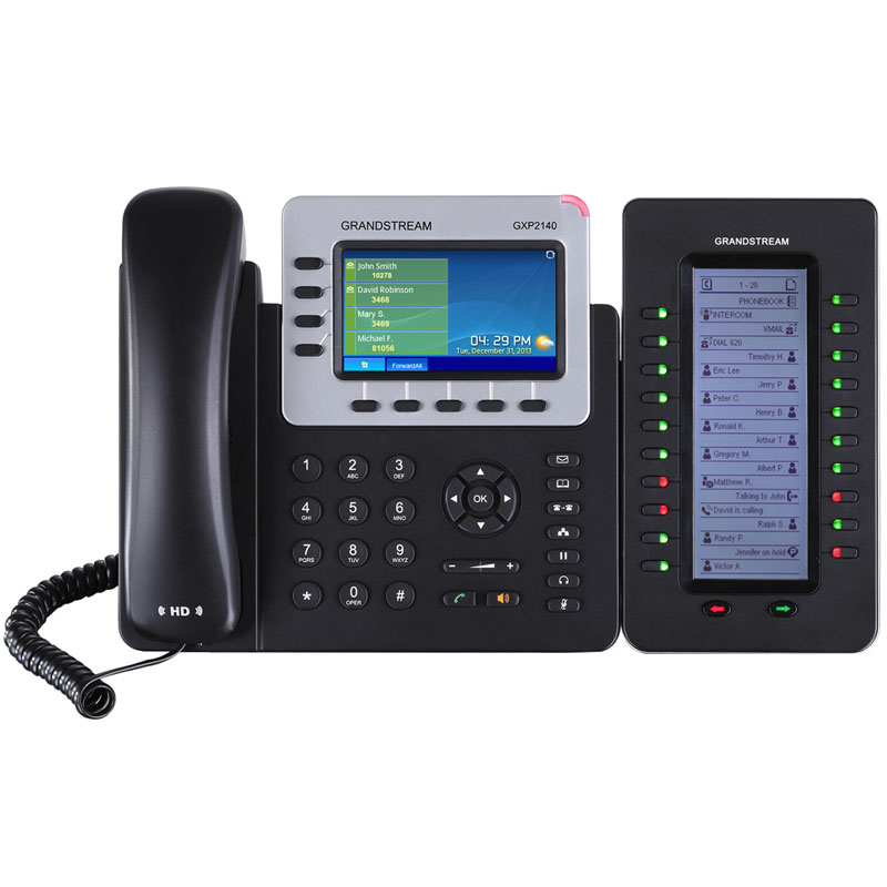 GXP2140 潮流网络智能高端IP电话可带4块扩展面板